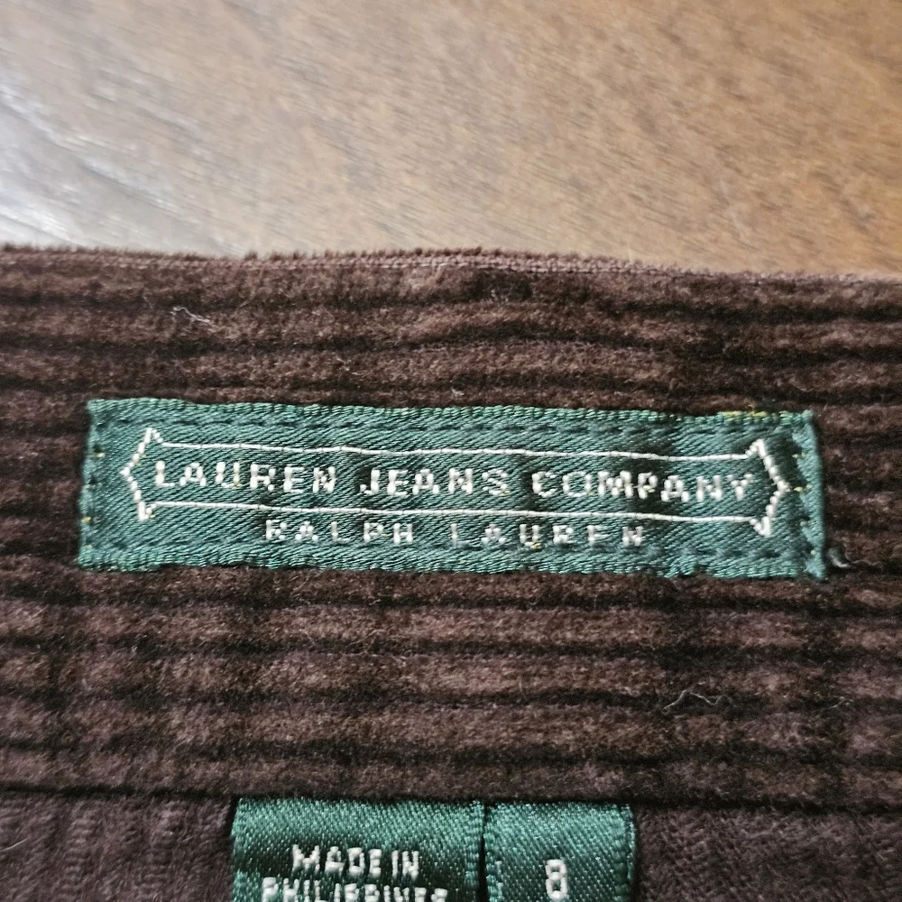 Ralph Lauren Jeans Company Brown Corduroy Bootcut  Pants Stretch Women's Size 8 - Picture 5 of 12